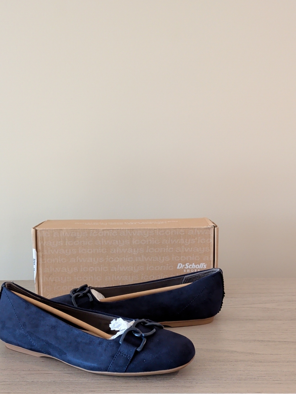 Dr. Scholl's NIB 8 Faux Suede Navy